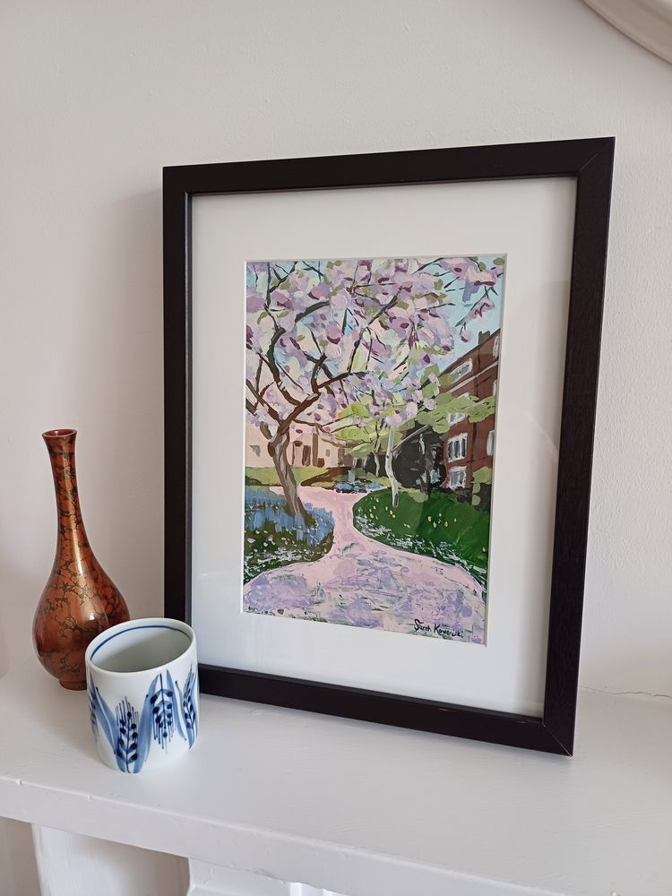 Sakura Spring comes to the Estate, Pimlico, SW1 London - framed