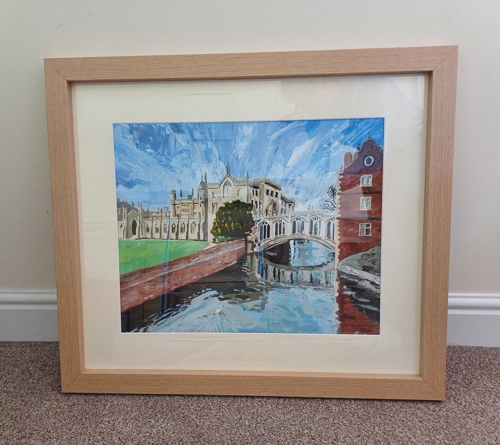 St John's College, Cambridge - framed