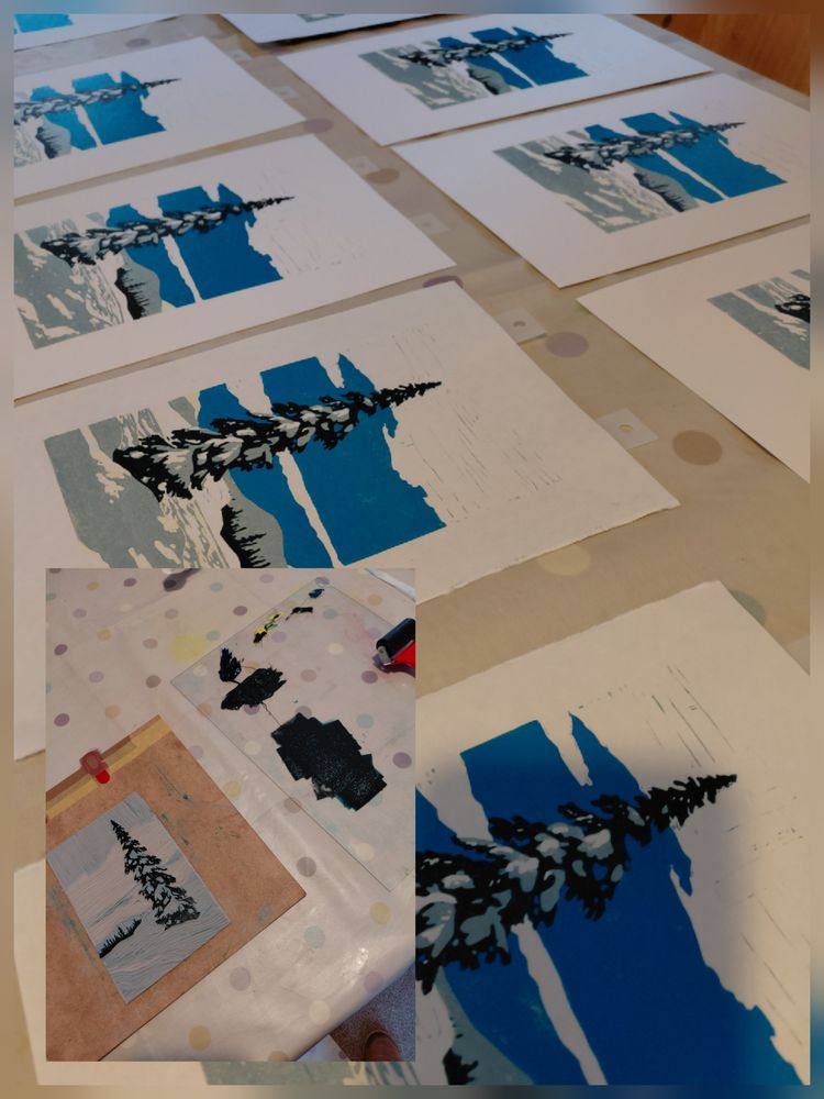 Snow and Sky - framed