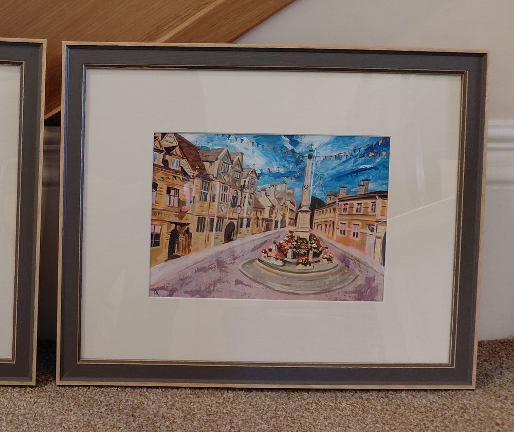 Market Place, Oundle - framed