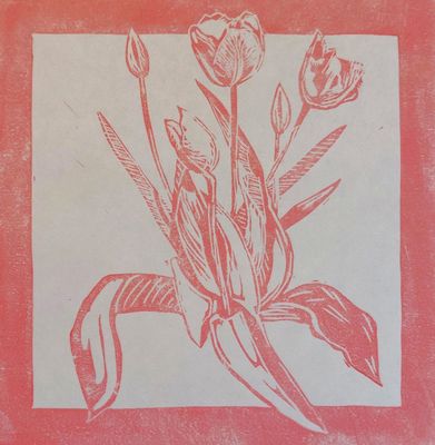 Tulips - Mother's Day, coral pink